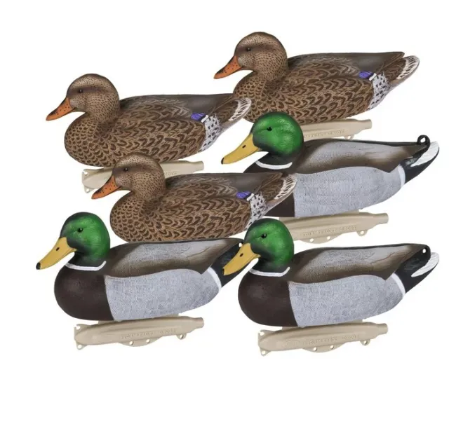 6 Pack 14'' Storm Front 2 Mallard Decoys Waterfowl Duck Pool Decor Floaters HOT