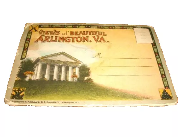 VINTAGE - VIEWS of BEAUTIFUL ARLINGTON, VA POSTCARDS FOLDER - LATE 1920s