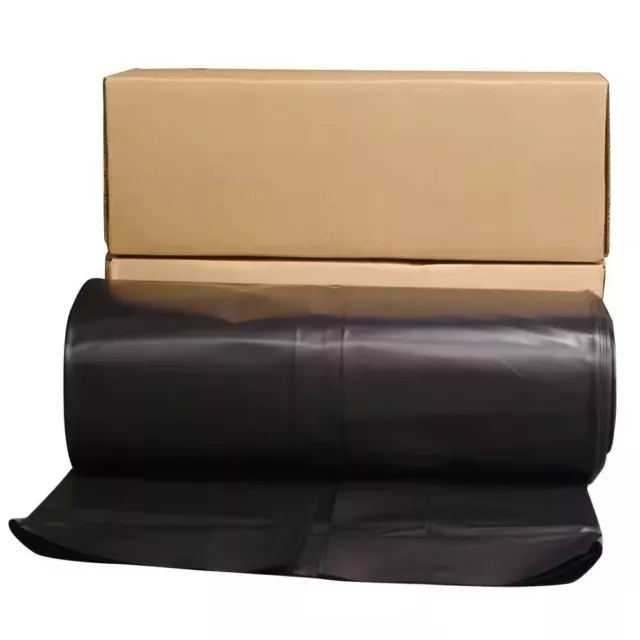 12 ft. x 100 ft. 6 mil Black Plastic Sheeting - Versatile Protective Covering