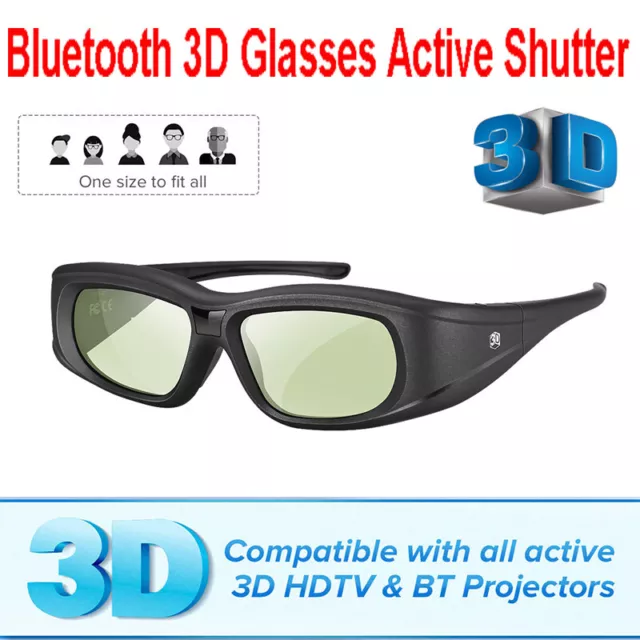 Bluetooth 3D Glasses Active Shutter Rechargeable 3D for Samsung 3D Active TV