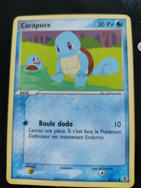 Carte Pokemon - Carapuce Lp 82/112 Ex Rouge Feu Vert Feuille