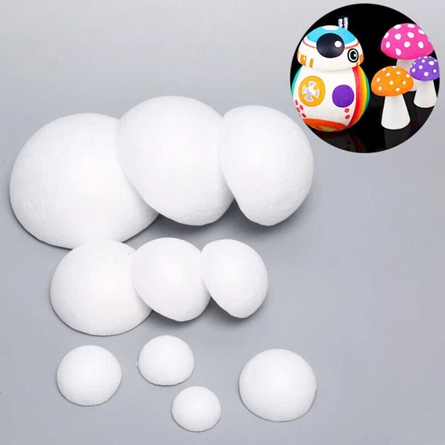 Hemisphere Foam Ball Blank Round DIY Wedding White 10pcs Decoration Durable