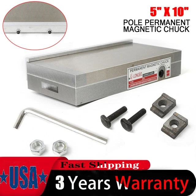 125*250mm Surface Grinder Permanent Magnetic Chuck - Magnetic Pole Gap Fine USA