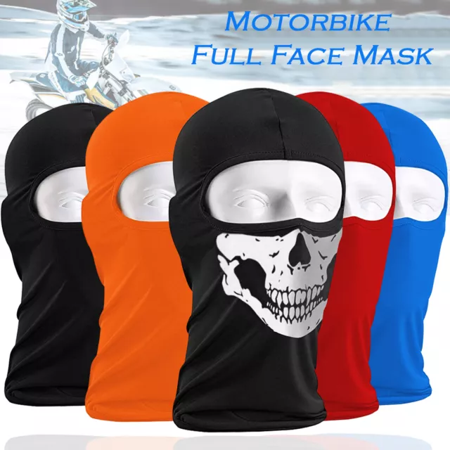 Balaclava 100% Cotton Open Face Motorcycle Motorbike Helmet Soft Ski One Size