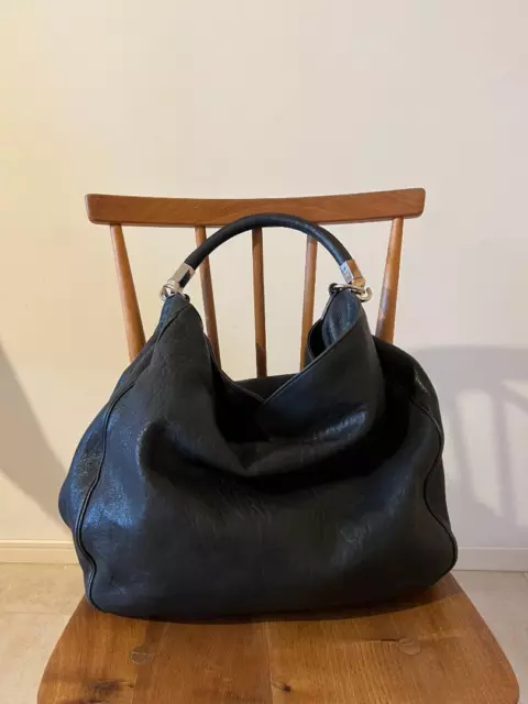 Yves Saint Laurent Leather Tote Bag Black Roady n601