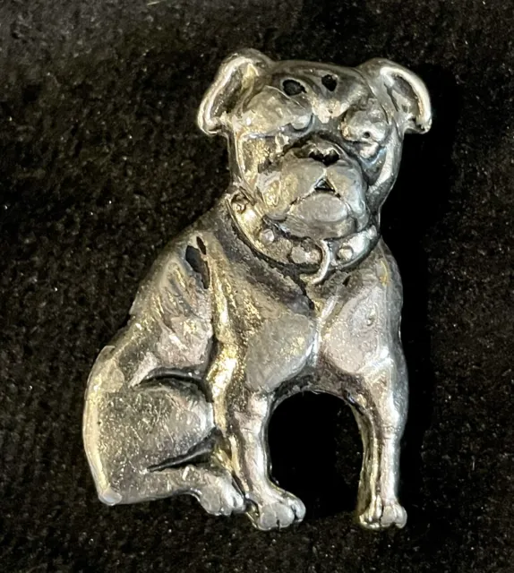 Vintage Bulldog Metal - Tie Lapel Tac Pin/Brooch