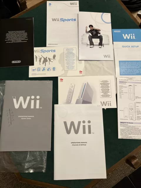 Manuali e documenti Nintendo Wii dalla console originale