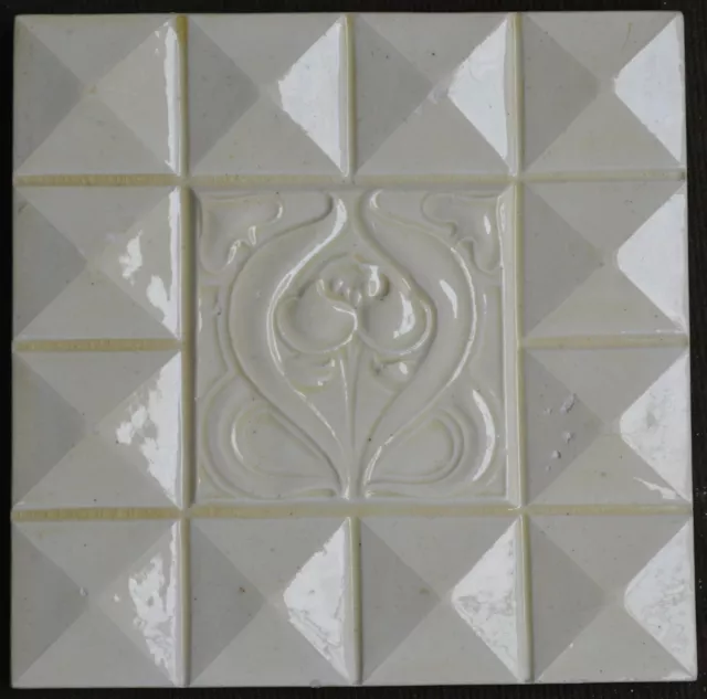 Unknown European - Antique Art Nouveau Majolica Tile C1900