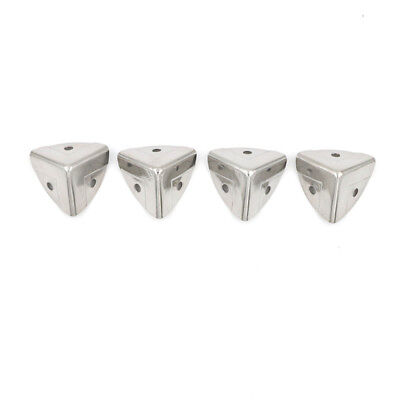 4 un. soportes de esquina de metal plateado soporte de esquina protector maletero caja pechoYGA