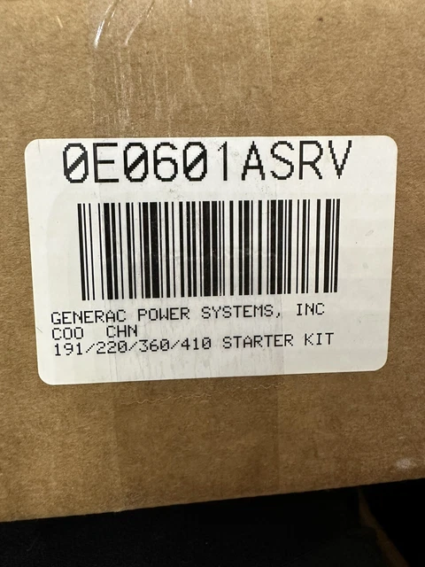 Generac 0E0601ASRV 191-220-360-410 Starter Kit