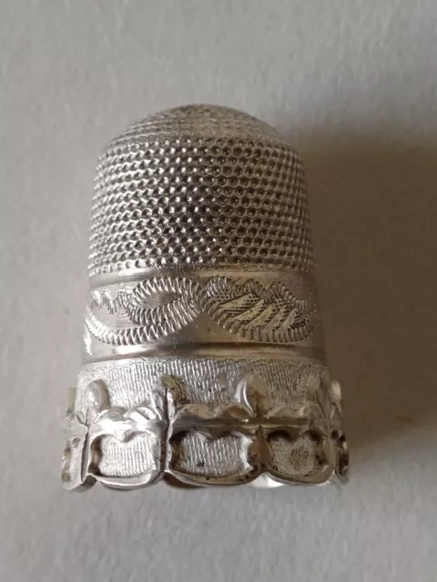 Victorian Cased Silver Thimble Birm 1880 Ref JM4987 3