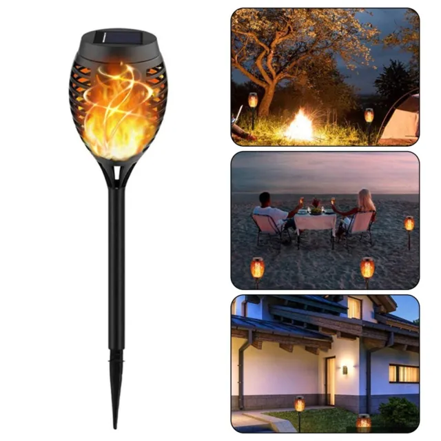 Add a Magical Touch to Your Garden with Solar Flame Effect Stake Lights