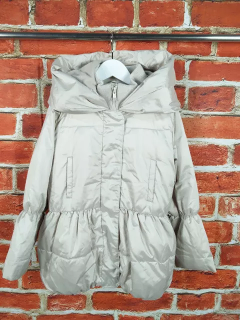 Girls Coat Age 6-7 Years Gap Ivory Soft Padded Smart Winter Jacket Hood 116Cm