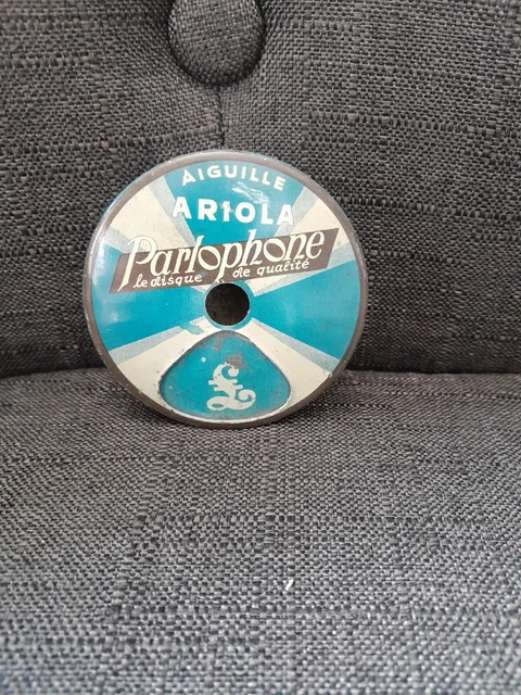 Vintage Aiguille Ariola Gramophone Parlophone Needles Rare Tin And Contents
