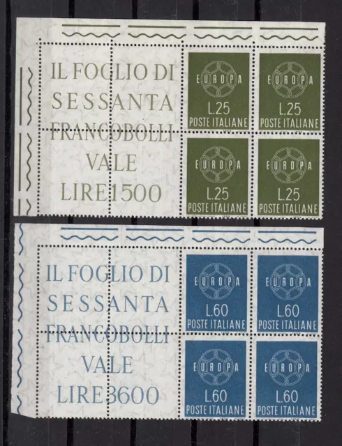 473 ) Italy Europe Cept 1959 fantastic composite sheet with decorative feathers