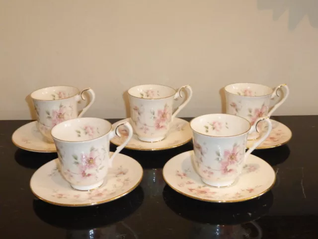 Royal Albert Breath Of Spring For All Seasons Set Of 5 Cups And Saucers
