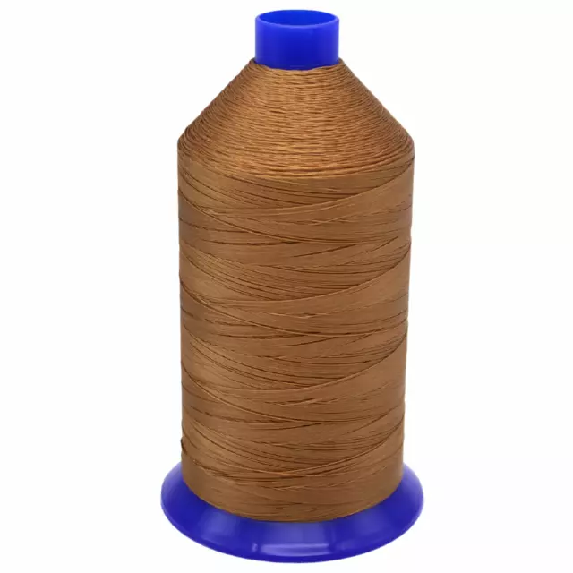 Hilo de tapicería de nailon dorado marrón unido talla 92, Tex 90, 16 oz. 4200 yardas