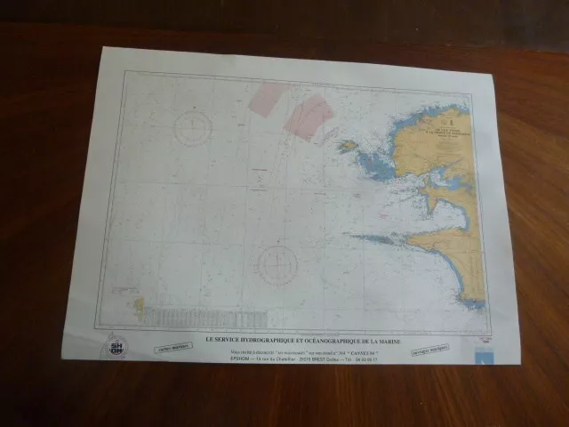 Carte marine de l’île vierge à la pointe de Penmarc'h - ouvrages nautiques 1994