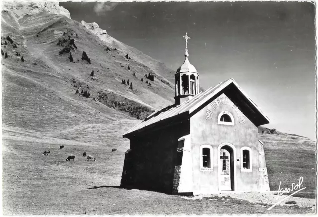 Le Col des Aravis 74 Chapel Sainte-Anne CPSM serrated uncirculated undated