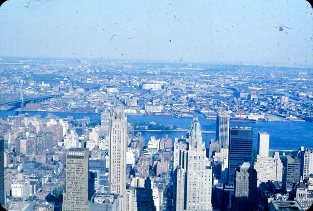 ONYC Original Slide - 1960's New York City Downtown View From Rockefeller  #98