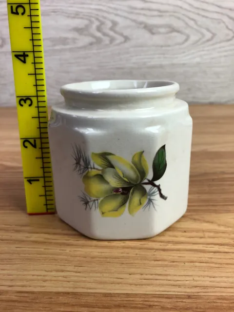 Sandland Ware Frank Cooper Ltd Oxford Marmalade Jar Yellow Flowers No Lid 2