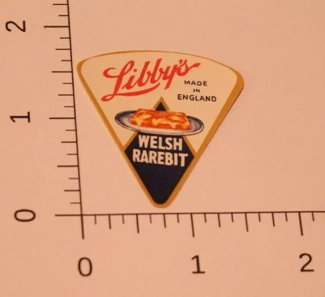 Vintage Libby's Welsh Rarebit Cheese Triangle Label Made In England