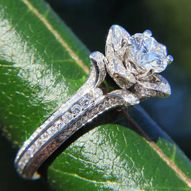 Anello sales diamante sintetico