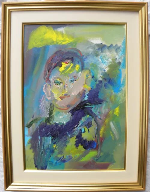 Ernesto TRECCANI (Milano 1920-2009) VOLTO di RAGAZZO 2002 OLIO su TELA cm 50x35