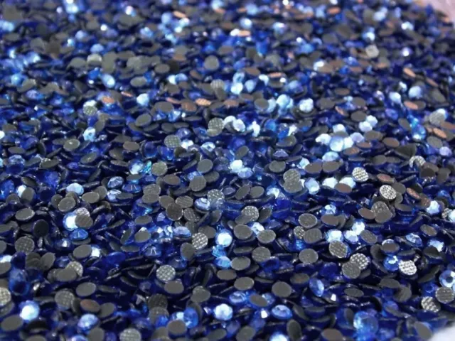 STRASS TERMOADESIVI 150pz SS10 3mm azzurro blu sapphire hotfix