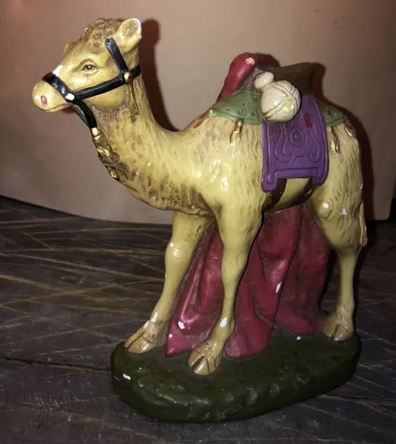 Alte Krippenfiguren, Kamel, S.H. gemarkt,Orient-Krippe, ca. H. 18,5 cm, Gips 2