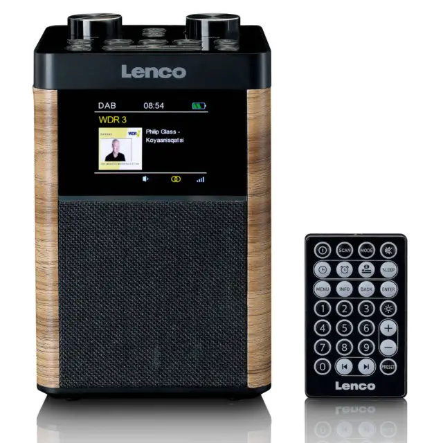 LENCO PDR-060WD – Tragbares DAB+/FM-Radio Bluetooth, 10-W-Lautsprecher, 14-Stund