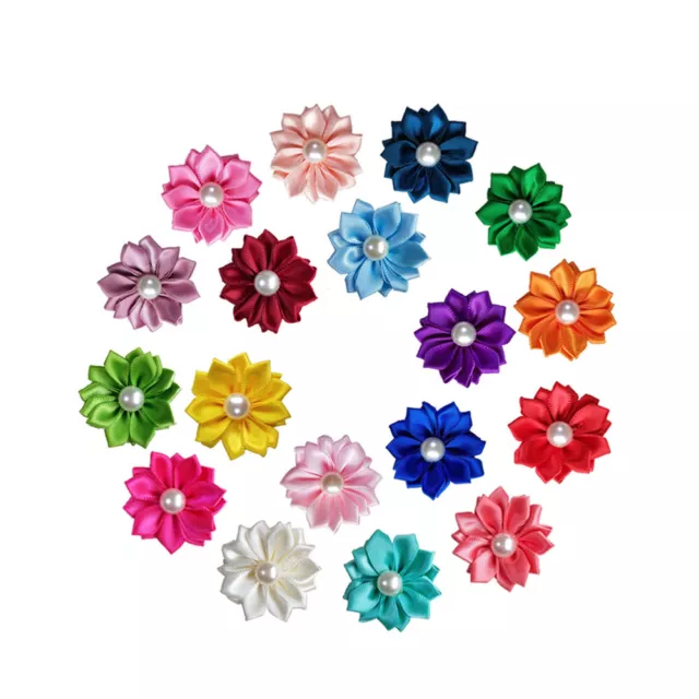 20 Pcs Dog Hair Bows with Rubber Bands for Dogs The Flowers