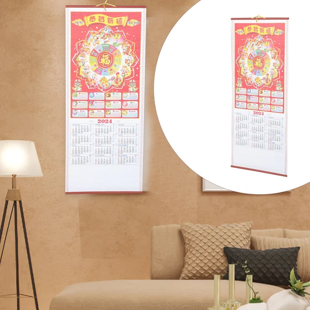 YEAR OF DRAGON Tear off Calendar 2025 Zodiac Wall Chinese Style £8.39