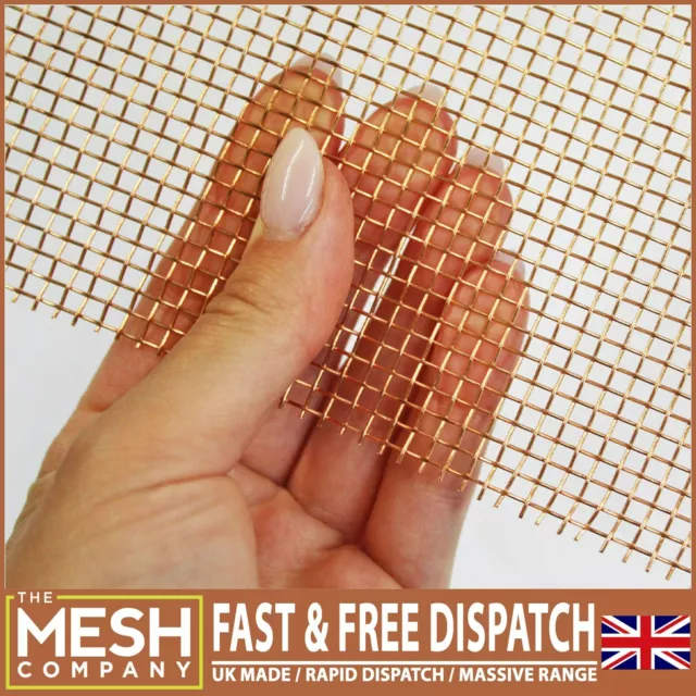 Heavy (8 LPI x 0.63mm Wire = 2.55mm Hole) 99.9% Natural Copper Woven Wire Mesh 3