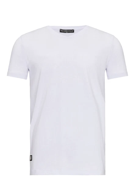 Redbridge Uomo T-Shirt Scollo A V Base Freizeitshirt Ausschnittgröße - Aderente