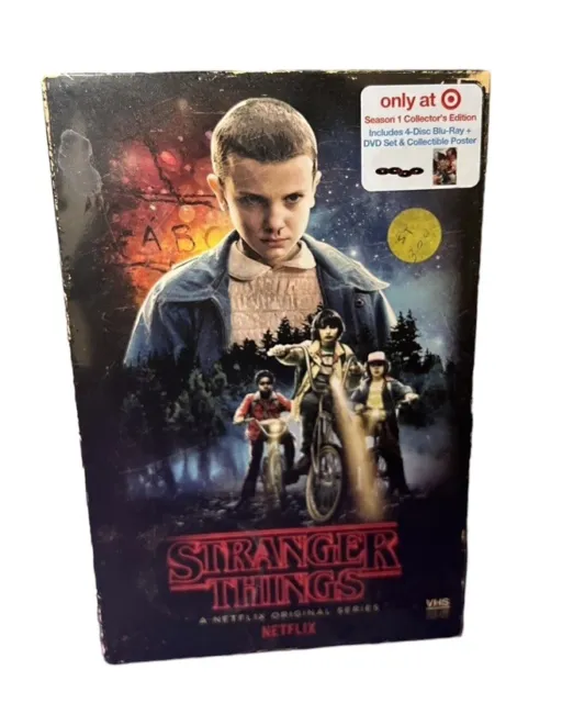 Stranger Things Season 1 Blu Ray Dvd Target Exclusive VHS Packing+ Poster Sealed