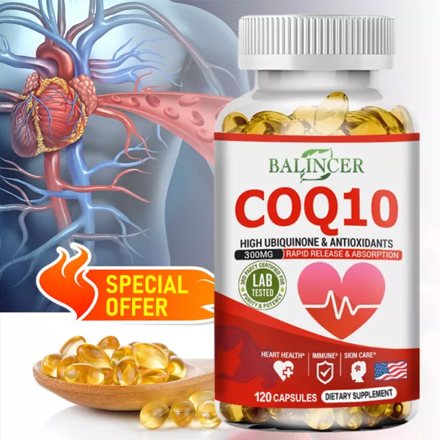 Ubiquinol CoQ10 Kapseln 300 Mg – Nahrungsergänzungsmittel Für Die Herzgesundheit