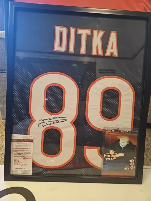 Mike Ditka Signed Autographed Blue Football Jersey JSA Chicago Bears Coach