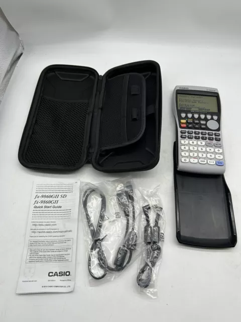 Casio FX-9860GII Advanced Display Calculator USB Power Graphic 2 Case And Manual