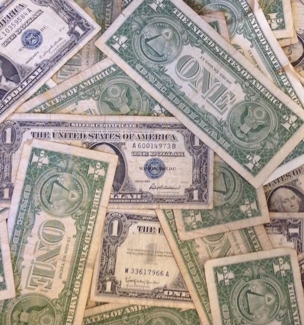 ✯1923-1957 One Dollar Note ✯ $1 Silver Certificate G-AU ✯ Bill Blue US Currency✯ 6