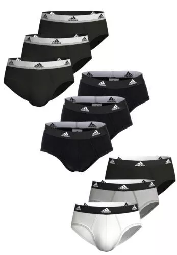 Adidas Uomo Base Mutande Slip Mutande Pantaloni Biancheria Intima 6er Pacco