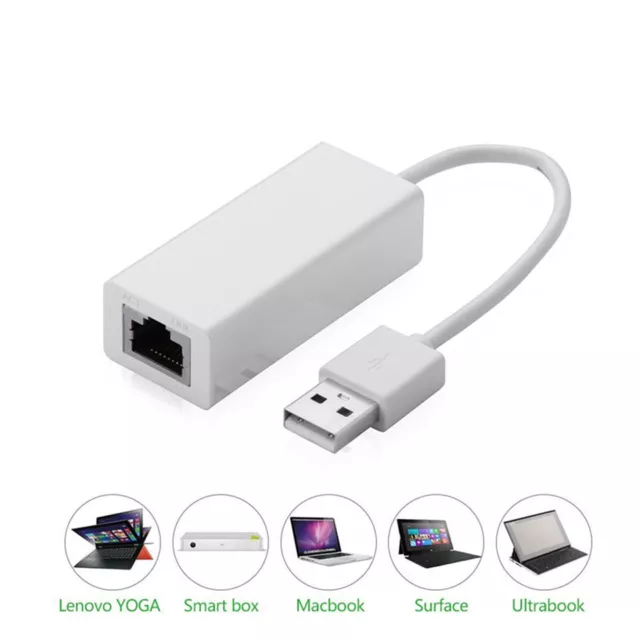 Adaptateur Carte Réseau USB 2.0 Pour RJ45 Lan Câblé pour Windows