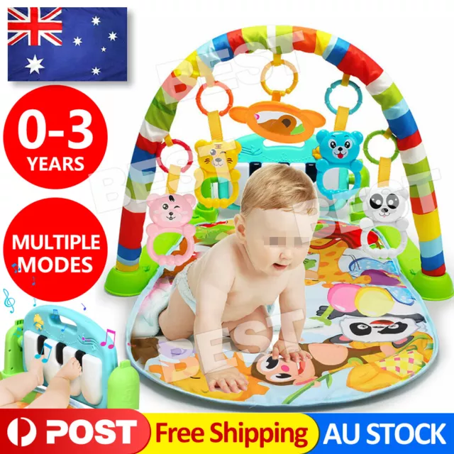 Baby Infant Play Mats Gym Musical Lullaby Toys Activity Floor Kids Music Piano