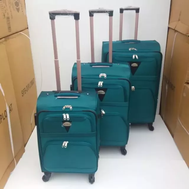 Valises de voyage à coque dure AVA 3 pcs vertes