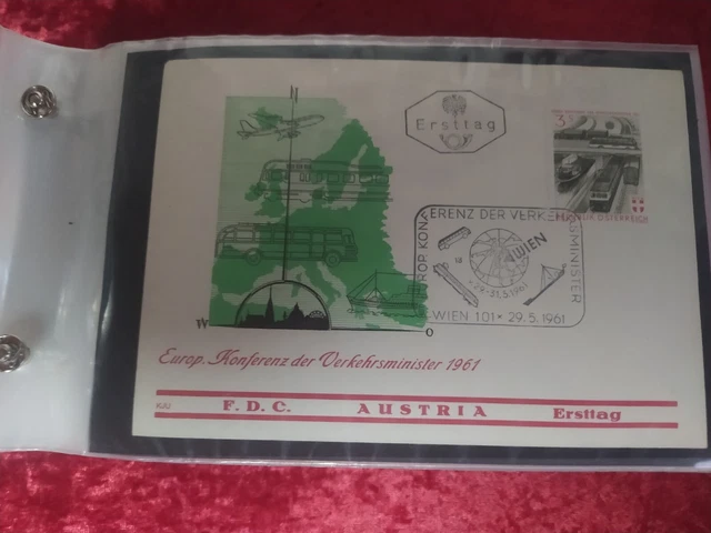 90 saubere Ersttagsbriefe Ersttagsblätter Österrich 1961-1966 gestempelt Ordner