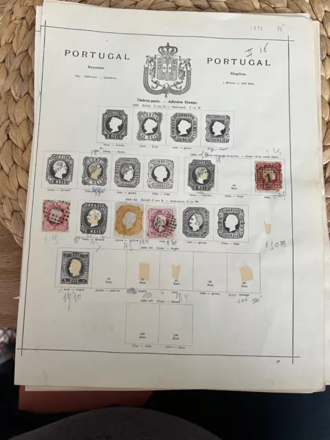 klassische Sammlung, Portugal, auf alten Vordrucken