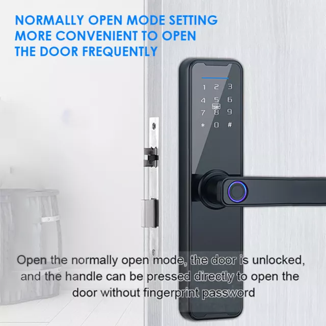 Fingerprint Digital Smart Door Lock Security Electronic APP Card Password Key AU 3