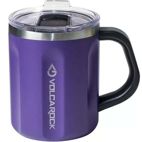 Stainless Steel Coffee Mug Cup with Handle, 16 oz Double Wall Vacuum Insulated