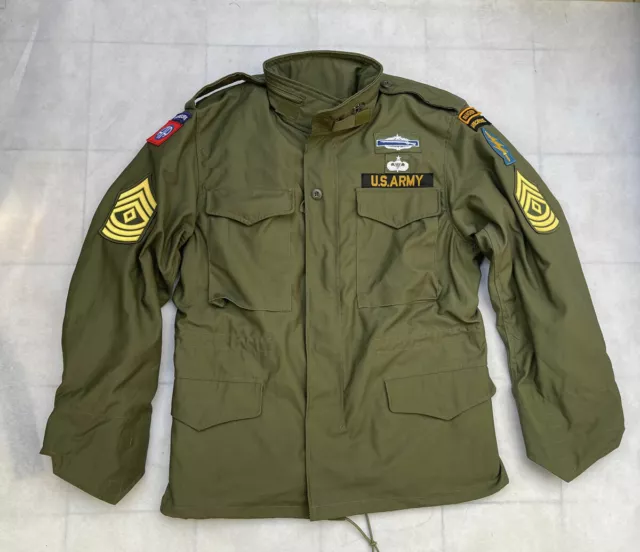 US Army TCU M65 Jacket Patch CIB Parachutist Sgm Airborne Special Forces Badge