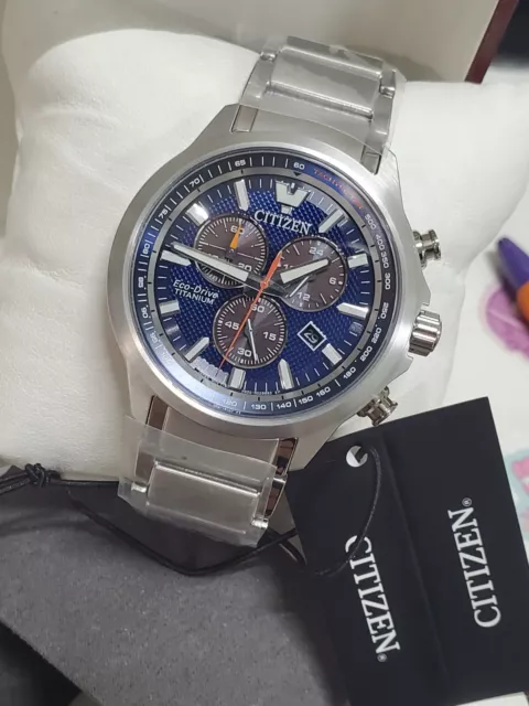 $425 MSRP | Citizen Men’s Titanium Chronograph Eco-Drive Watch - AT2471-58L